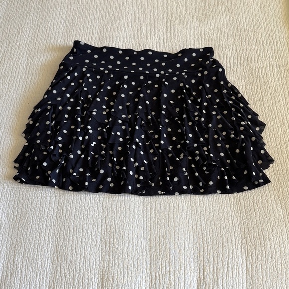 INC International Concepts Dresses & Skirts - INC International Concepts Navy and White Ruffle Skirt / L